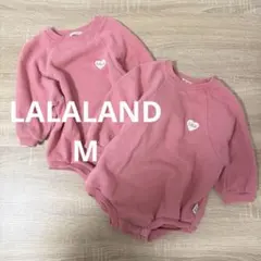 LALALAND ピンク ハート ロンパース 2枚セット 双子 多胎 80