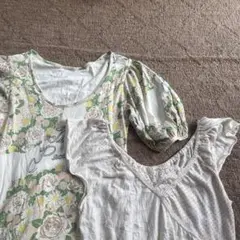 フェミニン調　カットソー　2枚セット　レディース　Mサイズ