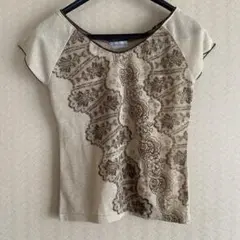 【ヴィンテージ】ESPRITMUR ベージュ ラメ入り Tシャツのサムネイル