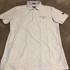 キャロウェイ　メンズ　半袖　ゴルフポロシャツ　サイズL 総柄　レッドレーベル