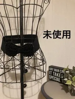 ウエストリボンベルト　平成　ワンピに　ビーズ　y2k