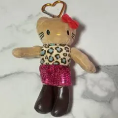 足長日焼けハローキティ キーホルダー ヒョウ柄　韓国