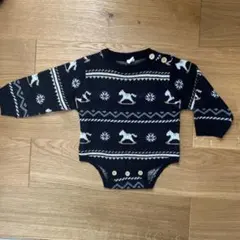 コトリ　バースデイ　Cottoli 乗馬模様ロンパース　着用一回のみ美品