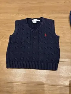 Ralph Lauren ネイビー ベビーベスト 24M