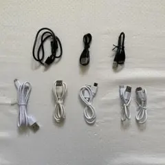 USB　typeA　→　typeC　充電ケーブル　8本セット　白　黒