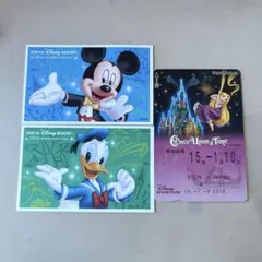 東京ディズニーランド 使用済みチケット セット ミッキー ラプンツェル