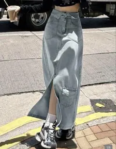 SHEIN デニムロングスカートのサムネイル