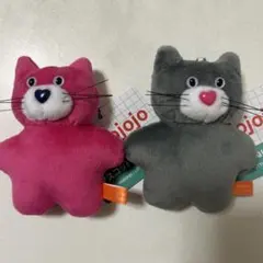 mojojojoマスコットぬいぐるみGiGO限定 ねこ グレー　ピンク