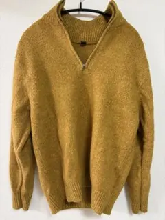 UNIQLO マスタード ハイネックニットセーター　M