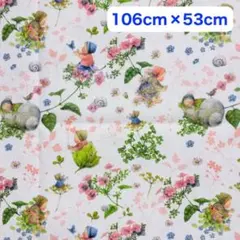 acufactumプリント生地 106cm×53cm【BABYピンク】綿100%