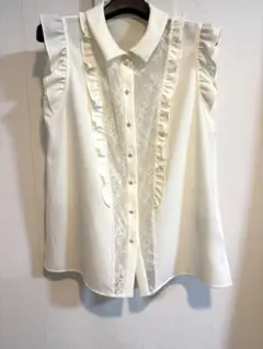 ルネRené 中古美品 ブラウス36号 フリル袖 同梱割可 - メルカリ