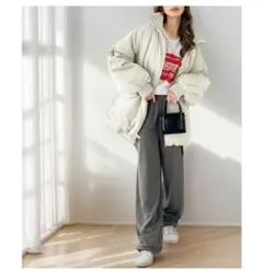 classical elf ボリューム中綿ジャケット アウター 桃 あいのり