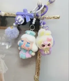 【ハンドメイド新作】可愛い キーホルダー　2個セット　プレゼント付き