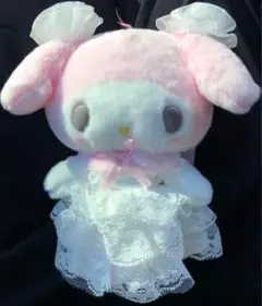 ホワイト　レディ マイメロディ マイメロ　マスコット　キーホルダー
