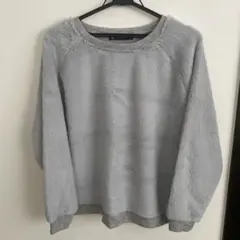 as know as グレー フリース 長袖トップス