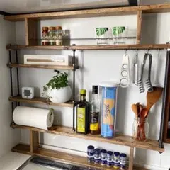 キッチンラック☆木目強調☆スパイスラック☆すきま収納☆プランター