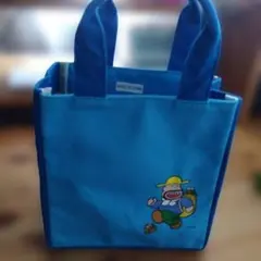 青い農夫キャラクターのバッグ
