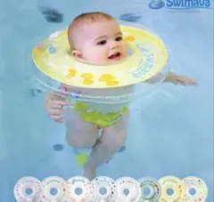 Swimava うきわ首リング ダック柄