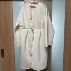 ❣️美品❣️神戸レタス パール付き ノーカラージャケット ホワイトのサムネイル
