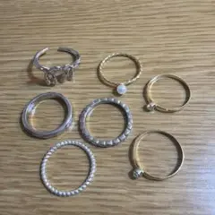 リング 7点セット ゴールド シルバー