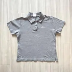 adidas gray polo shirt