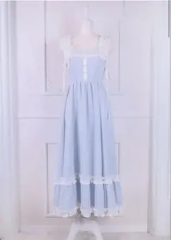 Re‪‪❤︎‬Amour リアムール ギンガムスウィートワンピ 水色