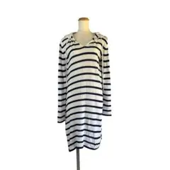S Max Maraマックスマーラ／ボーダーロングワンピース／L 2026年最新】S Max Mara 柄：ボーダー レディース 長袖・七分袖ひざ丈