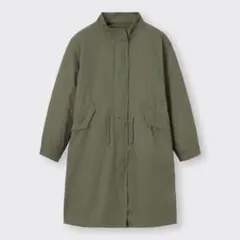 GU ジーユー 3WAYオーバーサイズモッズコート S オリーブ ライナーなし