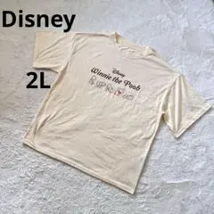 美品】ディズニー　プーさんTシャツ 半袖シャツ ゆったり大きめ　2L カットソーのサムネイル