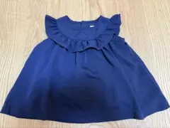 b.ROOM ネイビー フリル トップス 90cmのサムネイル
