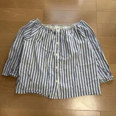GAP KIDS ストライプ オフショルダー ブラウス 120