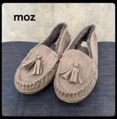 moz モズ　フリンジ付きモカシン グレー　ローファーのサムネイル