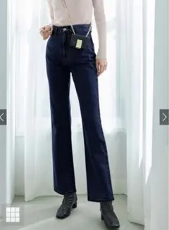 【新品未使用】 GRL ハイウエストセミフレアデニムパンツ