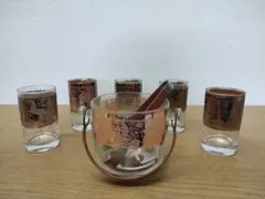 未使用品　ヴィンテージ グラス　アイスペール トング セット