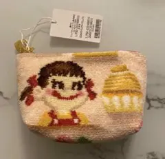♡新品未使用♡フェイラー ペコちゃん♡スマイルケーキ♡舟型ポーチ大 