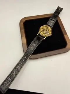 AROMA スイス 腕時計 メンズ 手巻き スケルトン ゴールド M37 - メルカリ
