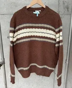 【クリーニング済】OP オーシャンパシフィック ボーダークルーネックニット70sのサムネイル