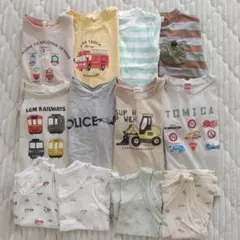 【夏服まとめ売り】半袖Tシャツ・ハーフパンツ・肌着セット　100サイズ