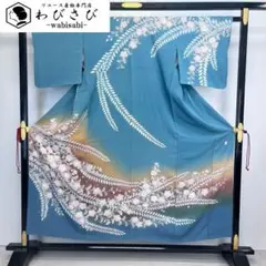 訪問着 作家物 美しい辻が花絞り 暈し 織色 縮緬 K-4093のサムネイル