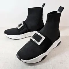 +diana クリスタル バックル ソックス スニーカー ビジュー ニット 23