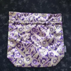 ANNA SUI アナスイ　巾着 ポーチ パープル 花柄