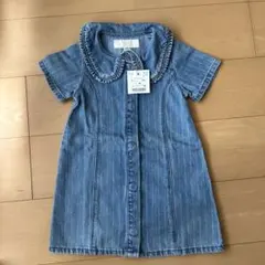 ZARAbaby デニムワンピース　新品未着用タグ付き　半袖　104センチ　4才のサムネイル