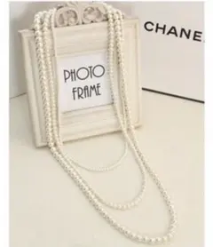 3連 パール調 ネックレス フォーマル カジュアル アクセサリー