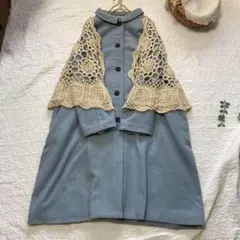 かずちゃん様専用★サマンサモスモス★ウール混コート⋆背裏＆袖口レースの可愛い