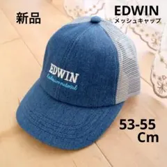 EDWIN　エドウィン　キャップ　帽子　新品　キッズ　デニム　ブルー　メッシュのサムネイル