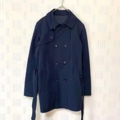 UNIQLOユニクロ　トレンチコート　アウター　ネイビー　綺麗め　ビジネス　上品