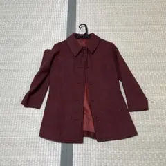 は*は様 ウール混紡 ヘリンボーンコート ワインレッド
