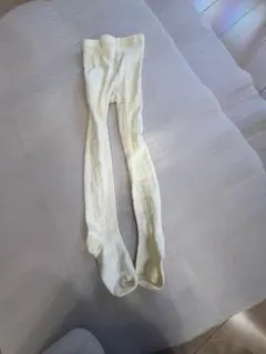 【105センチ】キッズタイツ 白ハート柄