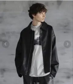 【完売品】 shiki tokyo オーバーサイズシンセティックレザーブルゾン