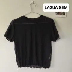 LAGUA GEM メッシュトップス ブラックのサムネイル